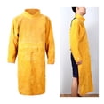 thumbnail image 3 of Delantal De Soldadura Abrigo De Piel De Vaca Resistente Al Fuego Traje De Ropa Protectora 120cm Sunnimix Chaqueta de soldadura, 3 of 8