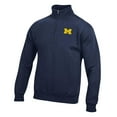 thumbnail image 2 of Men's Navy Michigan Wolverines Big Cotton Quarter-Zip Pullover Sweatshirt, 2 of 3