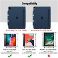 thumbnail image 2 of Fintie Translucent Case for iPad Pro 12.9" 4th & 3rd Generation 2020/2018 with Pencil Holder - Lightweight Cover SlimShell Frosted Stand Hard Back, Auto Wake/Sleep, Navy, 2 of 7