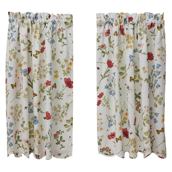 Park Designs Wildflower Scalloped Window Tiers