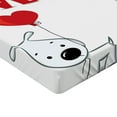 thumbnail image 2 of Ambesonne Animal Fitted Sheet, Funny Dog with Hearts, Queen Size, Red White, 2 of 3