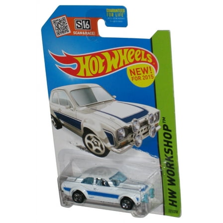 Hot Wheels HW Workshop (2015) White '70 Ford Escort RS1600 Car 221/250