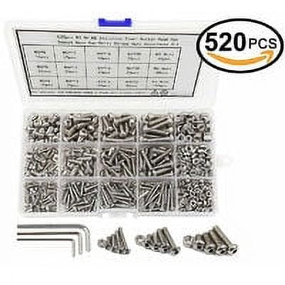 Perilla y perno hexagonales de acero inoxidable M3 M5 M5 de alta calidad, tornillos a juego con 3 llaves hexagonales gratis