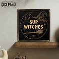 thumbnail image 2 of 2D Flat - Halloween Welcome Door Sign Decor, Happy Halloween Front Door Sign for House Home Porch, Happy Halloween Witch Decoration, Sup Withces, 2 of 9