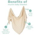 thumbnail image 2 of HECCEI Baby Muslin  Swaddle Blankets 47" x 47",Bamboo Cotton Unisex Newborn Essentials, Soft Check, 2 of 7