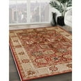 thumbnail image 3 of Ahgly Company Machine Washable Indoor Square Industrial Modern Brown Sand Brown Area Rugs, 4' Square, 3 of 7
