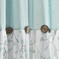 thumbnail image 3 of Lush Decor Linen Button Botanical Garden Window Curtain Panel - Gray/Yellow Single - 40 x 84, 3 of 11