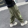 thumbnail image 3 of Pantalones largos finos de verano para niños, pantalones cortos informales transpirables antimosquitos, holgados, para niños pequeños y medianos, 3 of 5