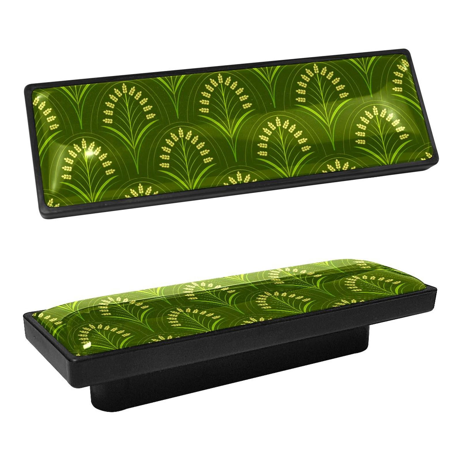 4 Pcs Rectangle Cabinet Handle Cupboard Knob Drawer Pulls Handle Green ...