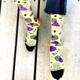 thumbnail image 6 of Bright Pop Art Yellow and Purple Patterned Socks from the Sock Panda, 6 of 6