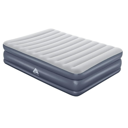 Ozark Trail Tritech QuadComfort 18in Air Mattress Antimicrobial Coating with Built-in AC Pump  Queen