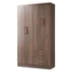 thumbnail image 1 of Ropero Closet Armario de Madera con Cajones, Entrepaños y 4 Puertas, Almacenamiento de Ropa marron, 1 of 8