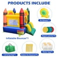 thumbnail image 2 of Dvreugde Bounce House 6x4.7x4.6ft Colorful Bouncy Castle with Slide & Blower Inflatable Bouncer, 2 of 7
