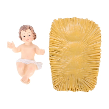 Baby Jesus Statue Figurine Decoration Pentagonal Star Beige