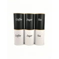 thumbnail image 6 of 3pcs/Set Round Coffee Storage Jars, Coffee Tea Sugar Canister Containers With 3 Coffee Scoops, Includes White Black Metal Canisters With Wooden Lids And Airtight Seal, 6 of 9