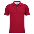 thumbnail image 2 of LTTVQM Men's Polo Shirts Short Sleeve Classic Fit 3 Buttons Golf Shirt Soft Breathable Tee Performance Sport Tops Red 3XL, 2 of 8