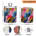 thumbnail image 5 of Yayeee 2 Pack Qtip Holder Bathroom Cotton Swab Canister with Lid Clear Dispenser Set, Stripes Pattern, 5 of 6