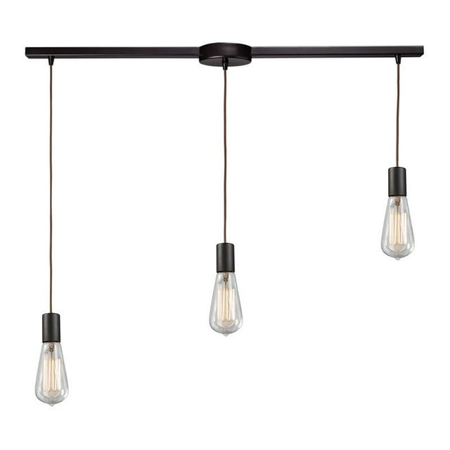 Elk Lighting Menlow Park 3 Light Pendant in Oil Rubbed Bronze