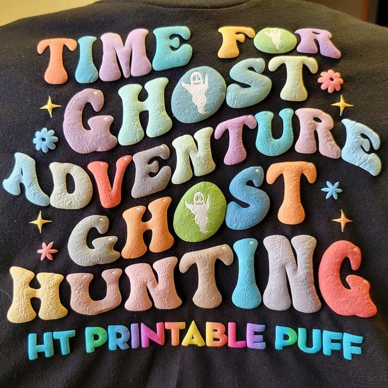 Printable Puff Heat Transfer Vinyl White, 20" x 1 Yard - Iron on Vinyl for Shirts, 3D Puffy Heat Press Transfer Film