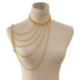 thumbnail image 4 of Sexy Harness Body Chain Boho Gold Necklace Choker Shoulder Chain Multi Row Chunky Cuban Arm Chain Unique Layered, 4 of 5