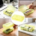 thumbnail image 2 of Lzobxe Plastic Pencil Box Extra Large Capacity, Clear Yellow, 2 of 7