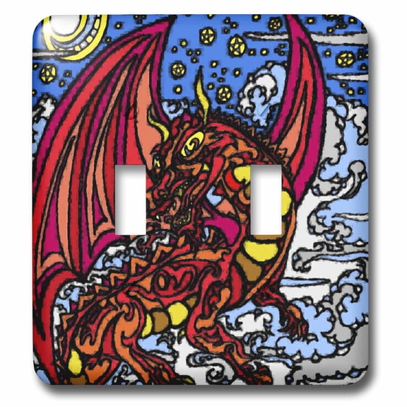 3dRose, Dragon Night , double toggle switch