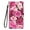T-Pink Rose, variant on SaniMore Wallet Case for iPhone 14 Plus 6.7" 2022, PU Leather Color Painting Kickstand Wrist Strip Magnetic Clasp Cash Pocket Card Holders Shockproof Full Protective Case, White Marble