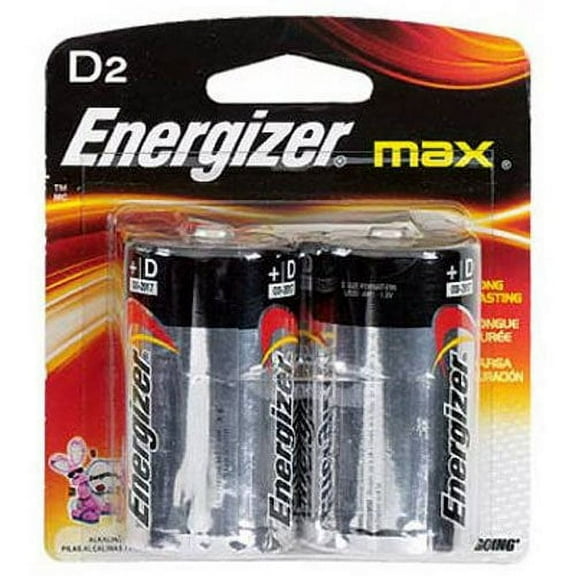 MAX Alkaline D Batteries 1.5V, 2/Pack