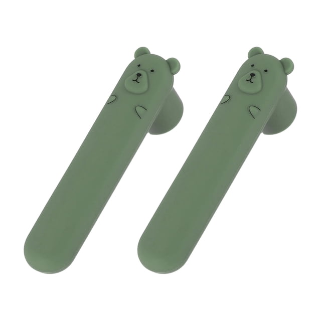 Uxcell 2 Pcs Fundas para Pomos de Puerta, Protector de Pomos de Puerta de Silicona, Funda Suave Anticolisión para Tiradores de Puertas para Dormitorios, Baños, Oficinas, Verde