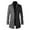 Grey, variant on Fgnfyis Mens Jackets Solid Color Lengthened Prom Jacket Suit Long Sleeved Stand Collar Trench Fit Formal Banquet Winter Coats for Men Navy XXXXL