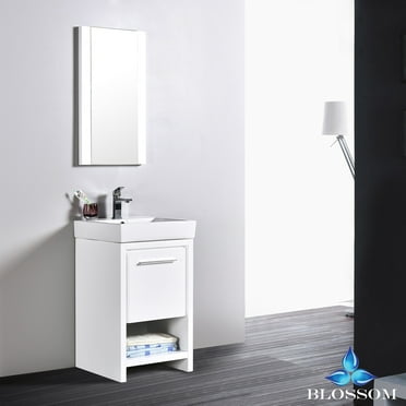 Milan 20" w/ Mirror (Glossy White)
