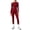 03# Wine, variant on Women's 2 Piece Yoga Sets Quick-Dry Gym Workout Tracksuit High Waist Running Leggings & Long Sleeve Top Outfits Light Gray XL