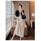thumbnail image 1 of Traje de mujer embarazada que viaja diariamente al trabajo, vestido con borlas y ondas de verano, traje con sentido del humor, chaqueta de manga corta, 1 of 6