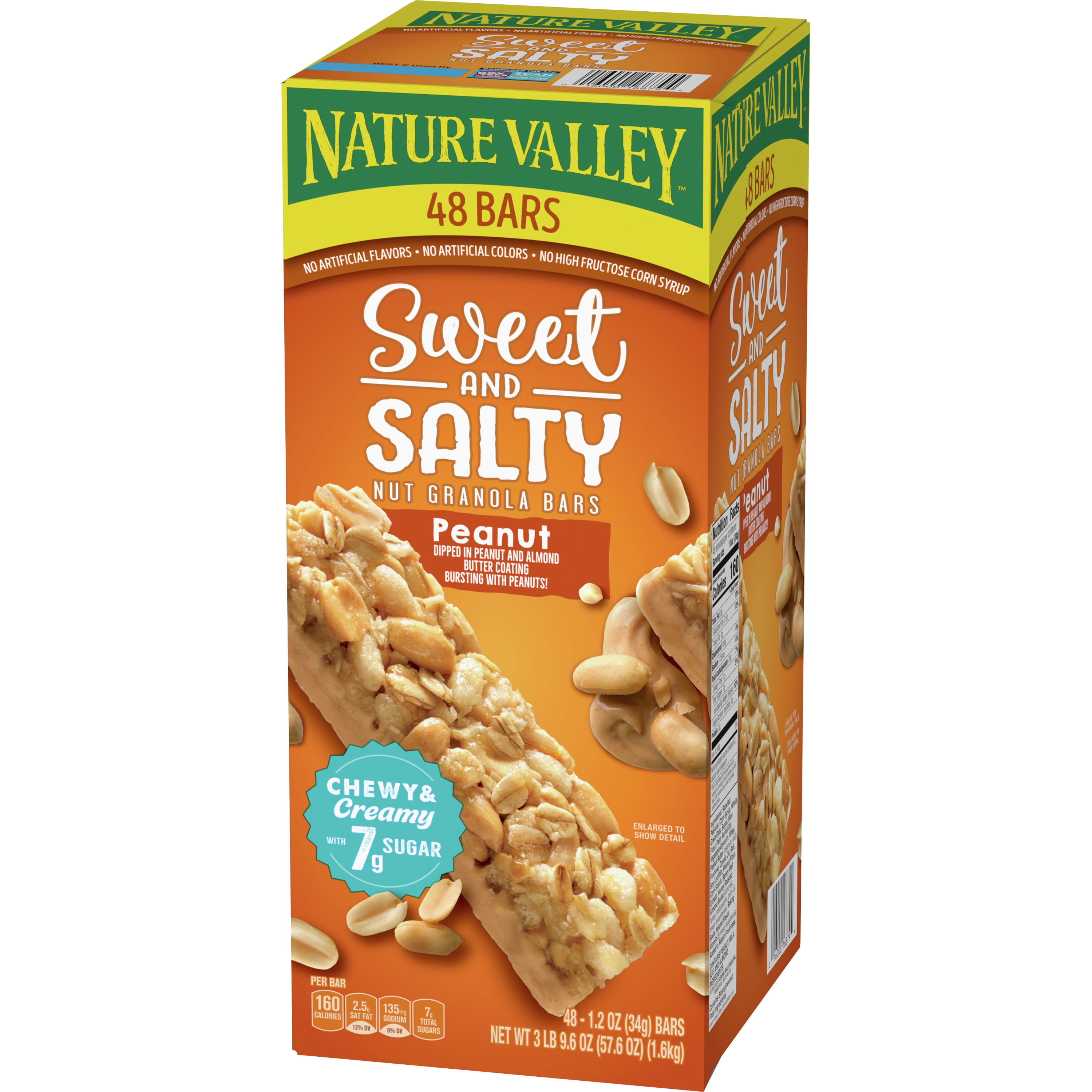 Nature Valley Granola Bars, Sweet and Salty Nut, Peanut, 48 Bars, 57.6 OZ