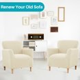 thumbnail image 5 of SHANNA Banquet Armchair Slipcovers, Knitted Jacquard Chair Covers with Arms for Living Room, NonSlip Dog Pet Friendly Furniture Protector, Beige, 5 of 11