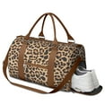 thumbnail image 2 of Leopard Womens Gym Tote Duffle Bag with Wet Pocket & Shoe Compartment, Checkered Travel Duffel Bag Overnight Weekender Hospital Tote Girls Workout Carry on Bag with Luggage Sleeve, 2 of 6