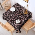 thumbnail image 5 of Floral Square Tablecloth 42x42in(107x107cm) – Waterproof Polyester Printed Table Cover, Wrinkle Resistant & Washable for Kitchen Dining Picnic Party Decor, Thanksgiving,Christmas, Spring,Flower, 5 of 6