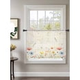 thumbnail image 2 of Sheer Curtains 45 Inch Length, Watercolor Wildflowers Semi Sheer Curtains Light Filtering Window Treatment, Farmhouse Country Botanical Flowers Privacy Voile Drapes for Living Room 52x45 Inch, 2 of 7