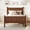 Dark Walnut+Wood, variant on HMYG Twin Size Flat Panel Bed with Headboard Footboard,Minimalist Modern Platform Bed with Wood Grain Finish,Shaker and Farmhouse Style Design,Sleek and Functional Bedroom Furniture,Black