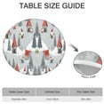 thumbnail image 6 of Gray Christmas Gnome Village Pattern Round Fitted Tablecloth with Elastic Edge,Dining Table Cover Waterproof,Outdoor Round Tablecloth for Camping,Dining,Indoor and Outdoor, 6 of 7