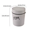thumbnail image 3 of Cubo de basura de plástico reforzado, ideal para el hogar, la cocina, el baño o el dormitorio. Gran capacidad, material ecológico, diámetro amplio y tapa., 3 of 7
