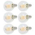 thumbnail image 4 of 6 bombillas LED G45 E14 regulables de 4 W, transparentes, vintage, de filamento, para lámpara de araña, luz cálida, 220 V, 4 of 6