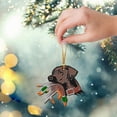 thumbnail image 7 of Hunting Ornament Hunting 2D Flat Acrylic Christmas Ornament Mallard Ornaments for Christmas Tree Hunting Decor for Lovers/ Hunting Dog Biting Duck Mallard Animal Pendant, 7 of 7