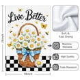 thumbnail image 3 of 2 Pcs Funny Kitchen Towels,Live Better Daisies Basket Butterflies Bees Microfiber Dish Towels,Kitchen Tea Towels,Kitchen Towel Set (18" X 26"), 3 of 3