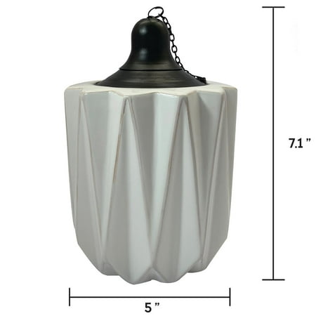 Better Homes & Gardens Devi White Outdoor Tabletop Tiki Torch