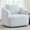 White + Foam+Spring + 1 Seat + Fiber Foam and Polyester Fiber Pad, variant on SEENYOO 37.40" Lounge Sofa, Sectional Sofas for Living Room, 360° Swivel Round Accent Chair with Soft Pillow, High-Resilience Sponge Teddy Fleece Single Sofa, No Assembly Required, White