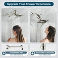 thumbnail image 5 of High  Shower  Combo with Two  Setting Fixed Shower  and Two  Settings Handheld Shower  with Grey , Brushed Nickel, 5 of 6
