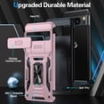 thumbnail image 4 of for Google Pixel 8 Pro Case, [16 FT Military Grade Drop Protection], Slide Cover [Camera Protection] Heavy Duty Shockproof Phone Case for Pixel 8 Pro,Rose Gold, 4 of 13