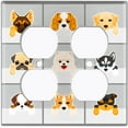 thumbnail image 3 of Metal Light Switch Plate Cover Cute Cuddly Dog Cube Gray DOG001, 3 of 13