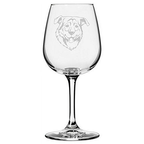 Cursinu Dog Themed Etched 12.75oz Libbey Wine Glass